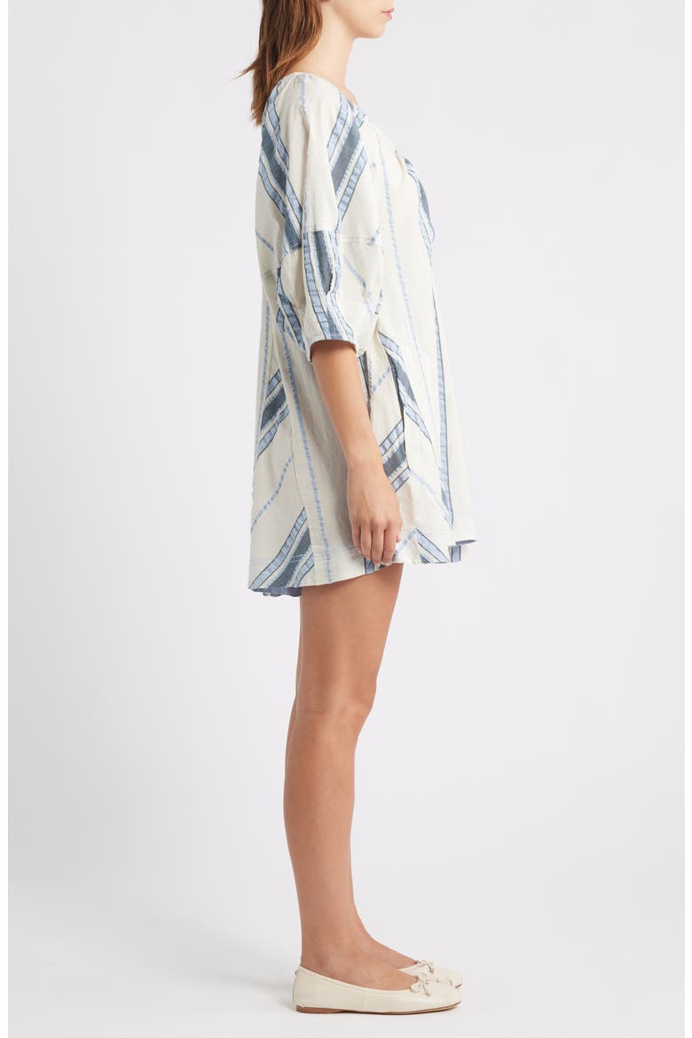 Bop Around Stripe Romper, Alternate, color, SEASIDE STRIPE IVORY
