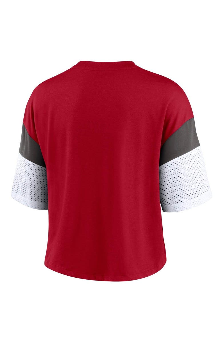 Nike Women's Nike Red/White Tampa Bay Buccaneers Nickname Tri-Blend Performance Crop Top, Alternate, color, Red