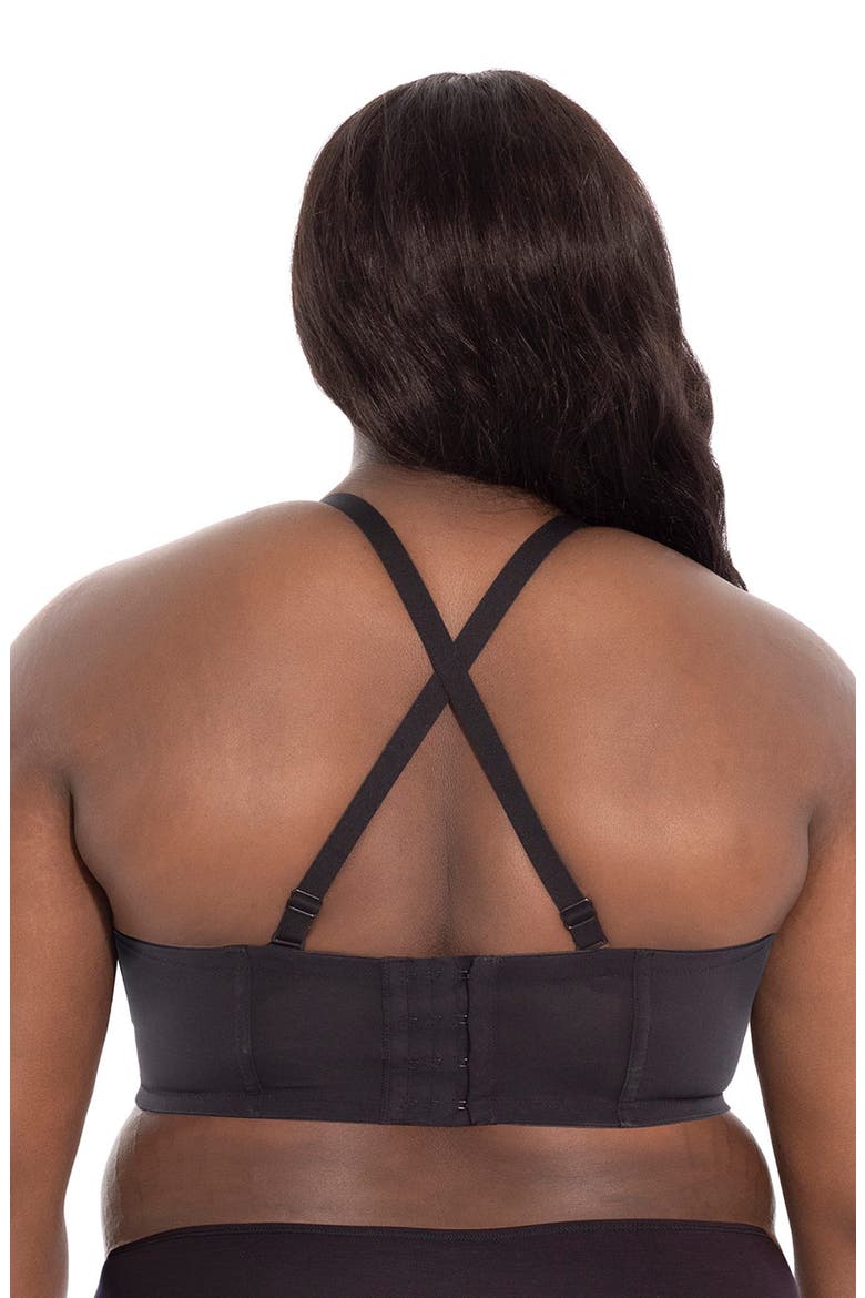 Verity Full Figure Underwire Multiway Strapless Bra, Alternate, color, BLACK
