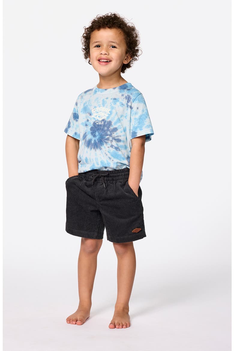 Kids' Surf Cord Volley Shorts, Alternate, color, WASHED BLACK