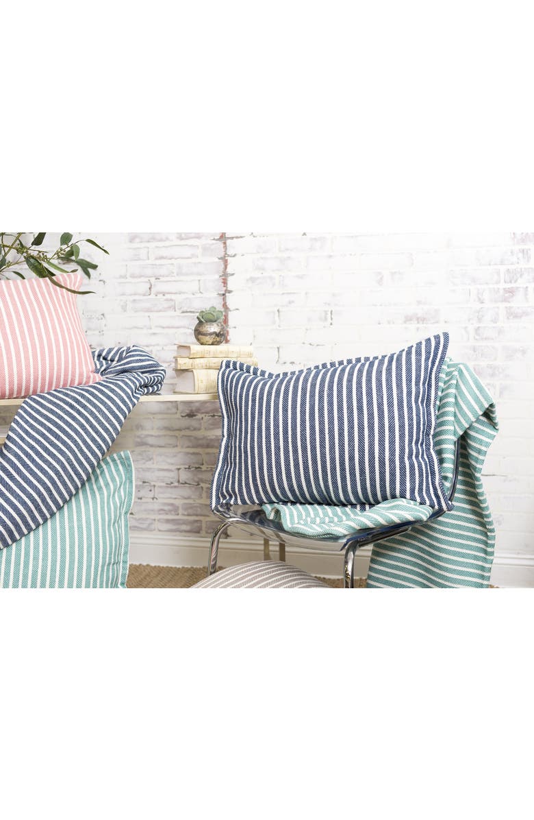 carol & frank 50" x 60" Bengal Stripe Throw, Alternate, color, Blue