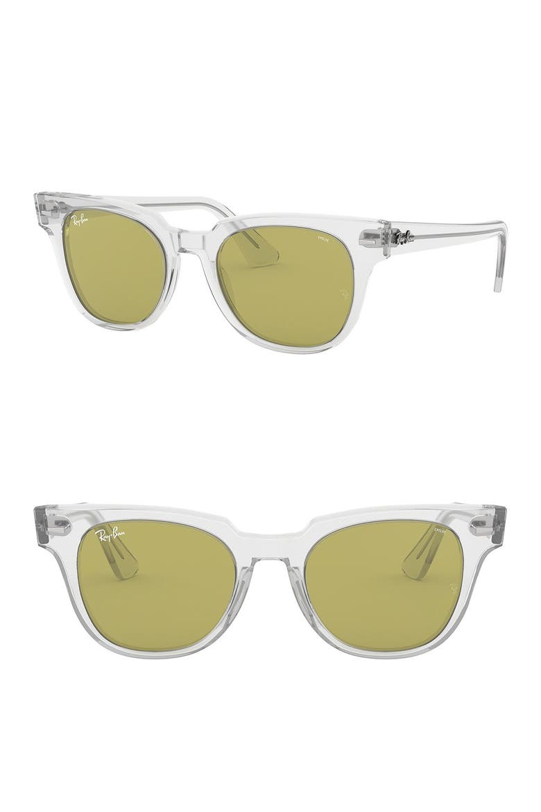 50mm Square Sunglasses, Main, color, GREEN
