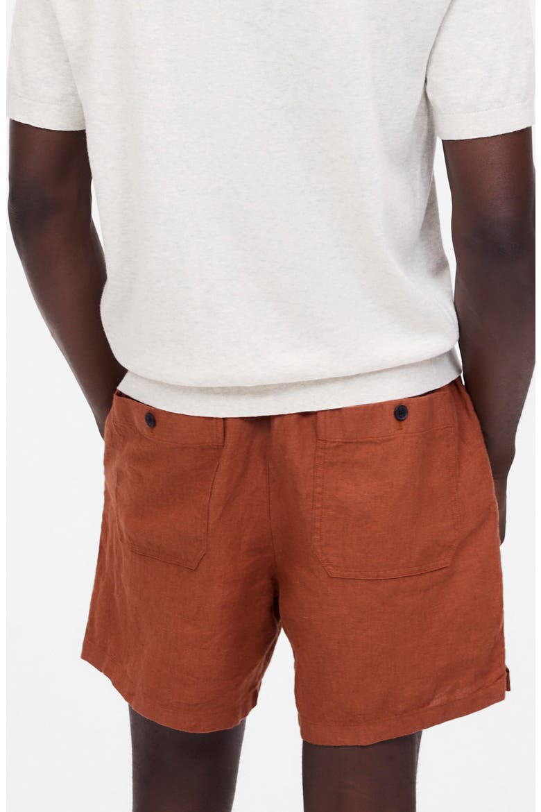 Everywear Linen Shorts, Alternate, color, TERRACOTTA