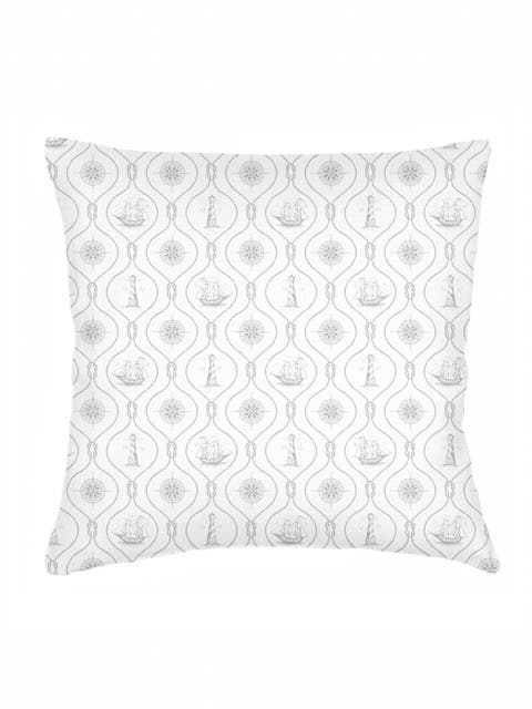 Maritime Compass Linen Euro Pillow with Down Alternative Insert