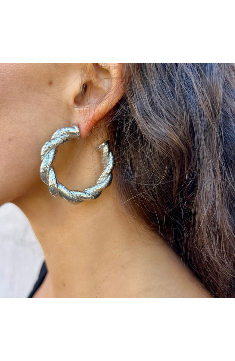 HOLST+LEE Hot Girl Hoop, Alternate, color, Silver