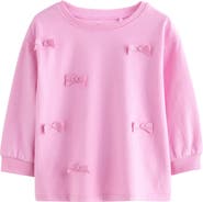 NEXT Kids' Bow Appliqué Cotton Sweatshirt