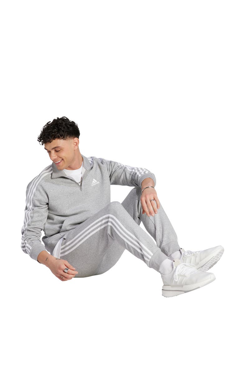 adidas Fleece Tapered Cuff Pants, Alternate, color, 