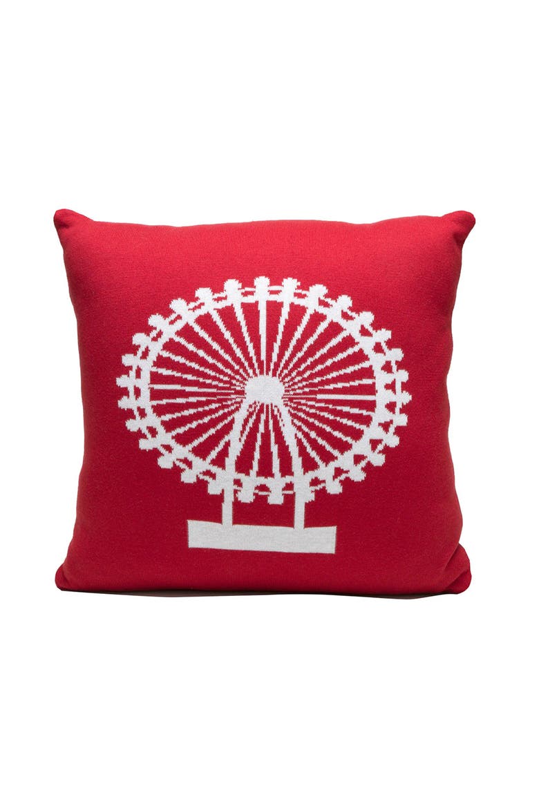 London Pillow, Alternate, color, White & Blue