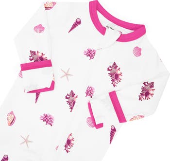 Rasberry Shell Zip Footie