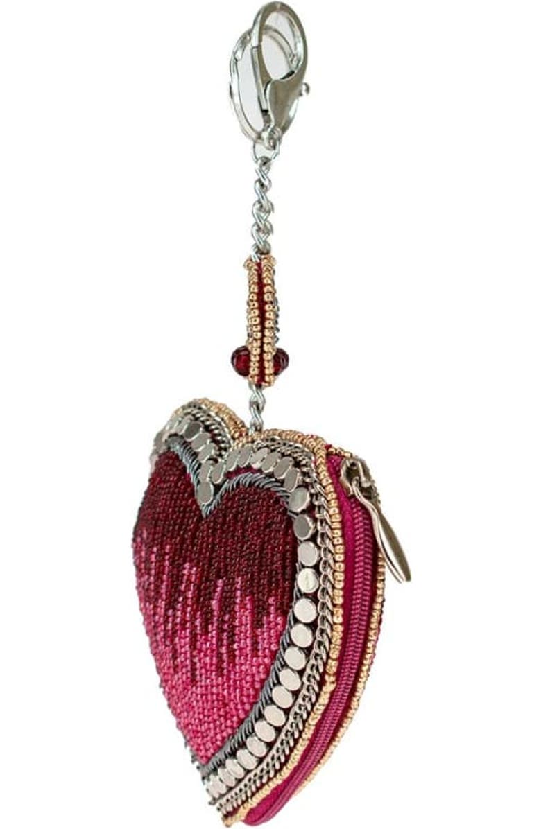 Mary Frances Accessories Have A Heart Coin Purse, Alternate, color, Red / Silver