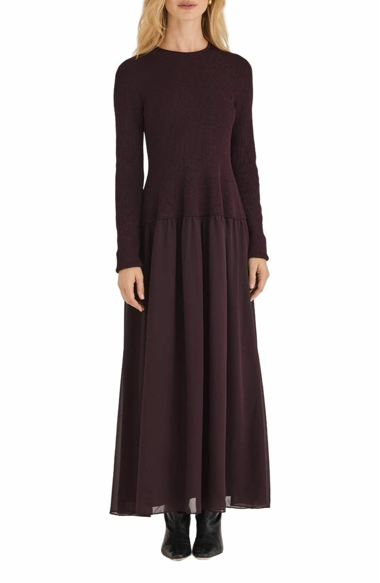 Rebecca Taylor Calla Dress, Main, color, Raisin