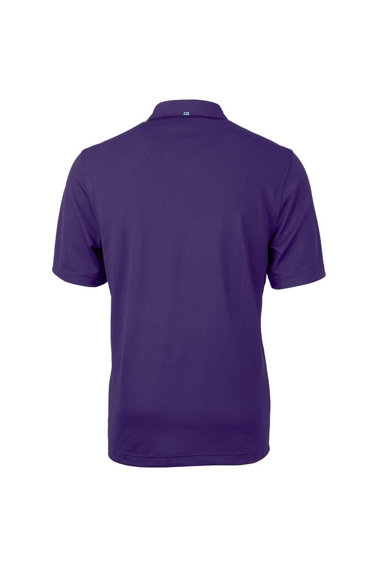 Men's Cutter & Buck Purple ECU Pirates Team Logo Virtue Eco Pique Recycled Polo, Alternate, color, Purple