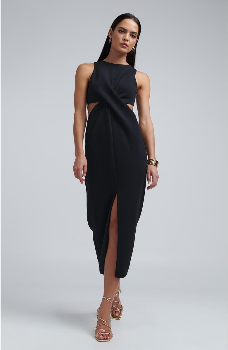 BWLDR Newark Midi Dress, Main, color, Black