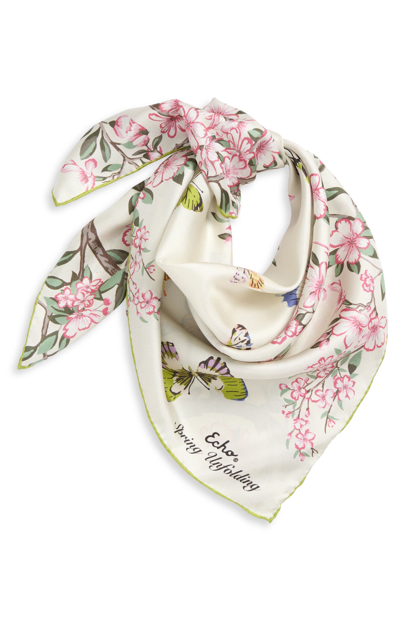 Scarf Design Spring Echo Spring Unfolding Silk Square Scarf | Nordstrom