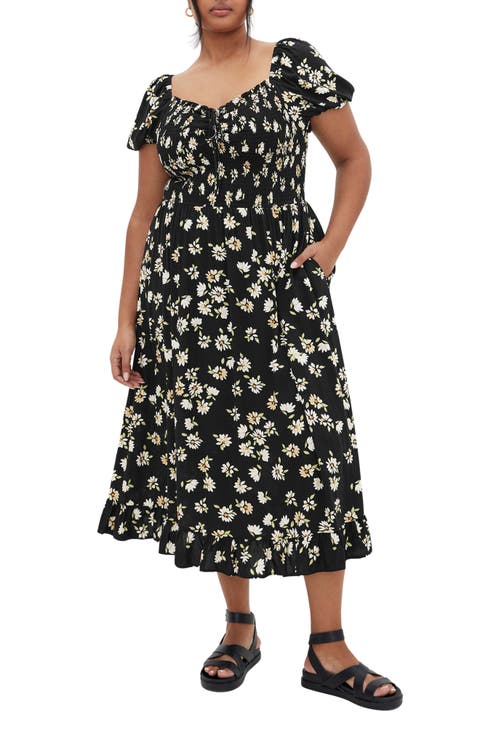 Emie Print Midi Dress (Plus)