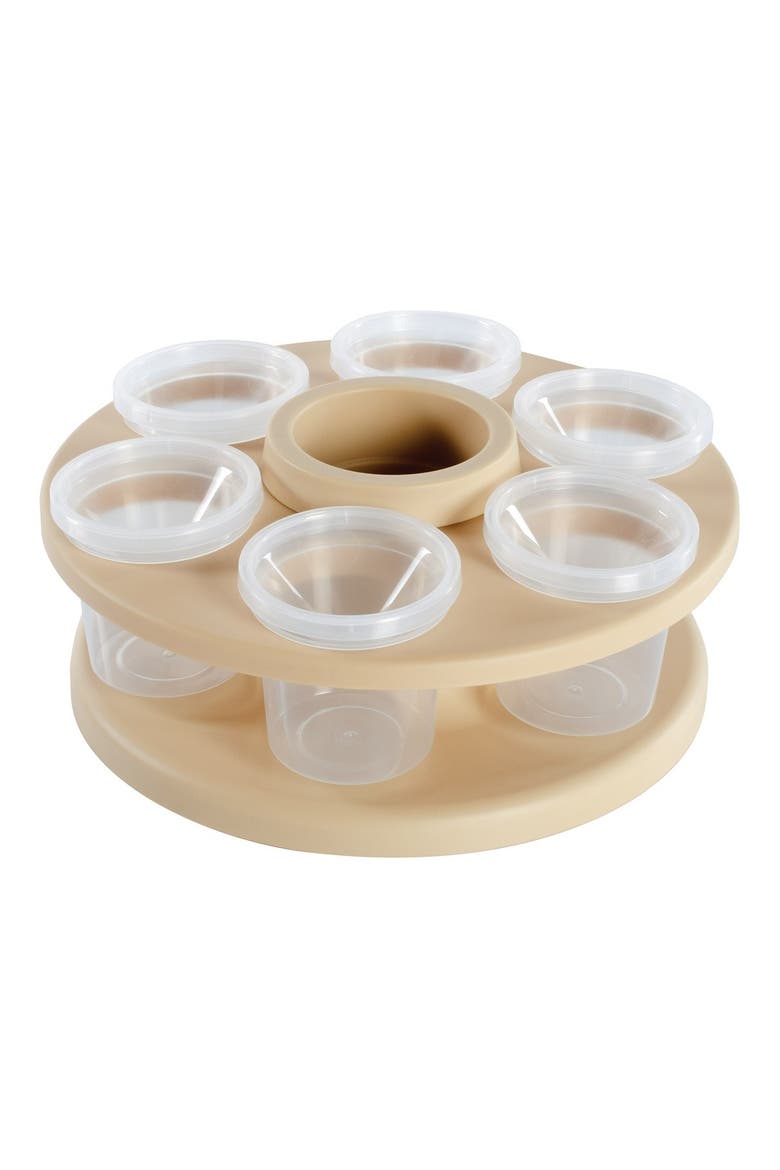 Spinning Tabletop Art Storage, Main, color, Beige