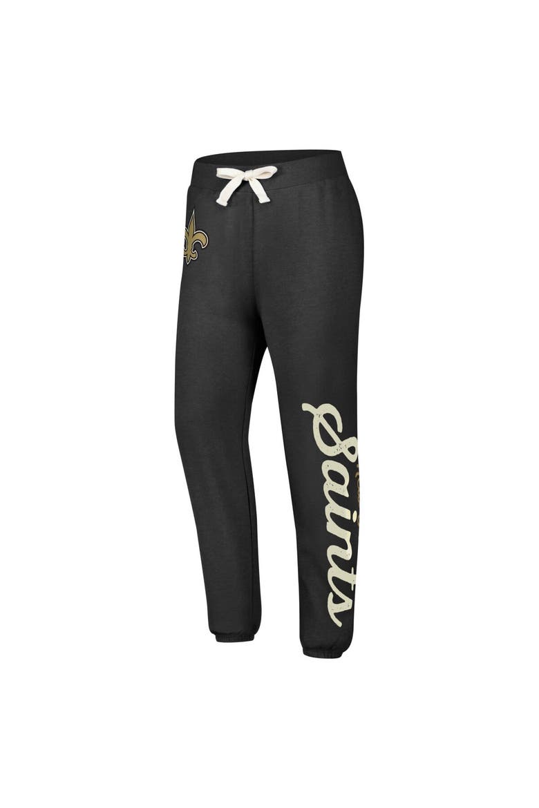 Women's G-III 4Her by Carl Banks Black New Orleans Saints Scrimmage Fleece Pants, Alternate, color, Black