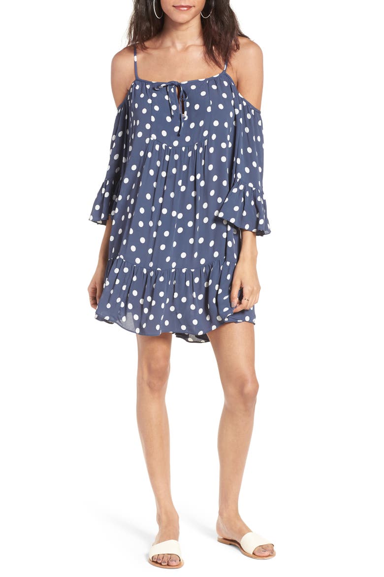 Hattie Shift Dress (Nordstrom Exclusive), Main, color, INK POLKA DOT PRINT
