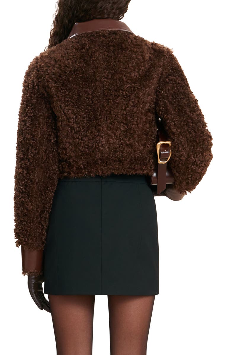 Cult Gaia Mercia Faux Fur & Faux Leather Jacket, Alternate, color, 