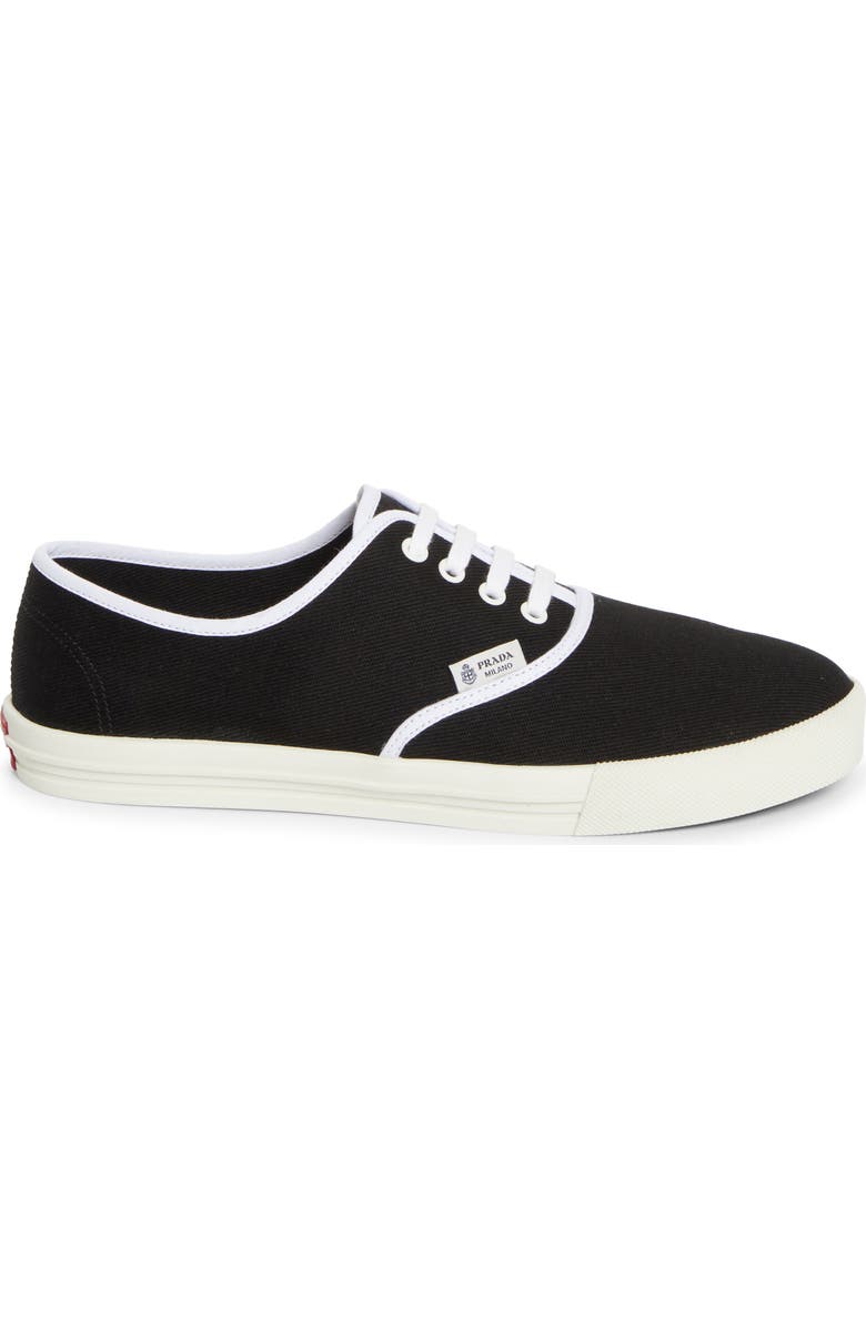 Prada Canvas Low Top Sneaker, Alternate, color, Black
