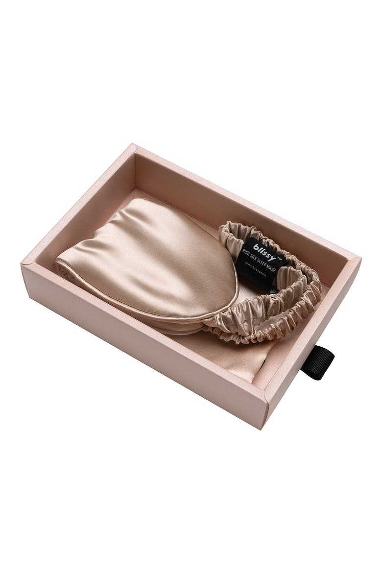 Silk Sleep Mask, Alternate, color, CHAMPAGNE