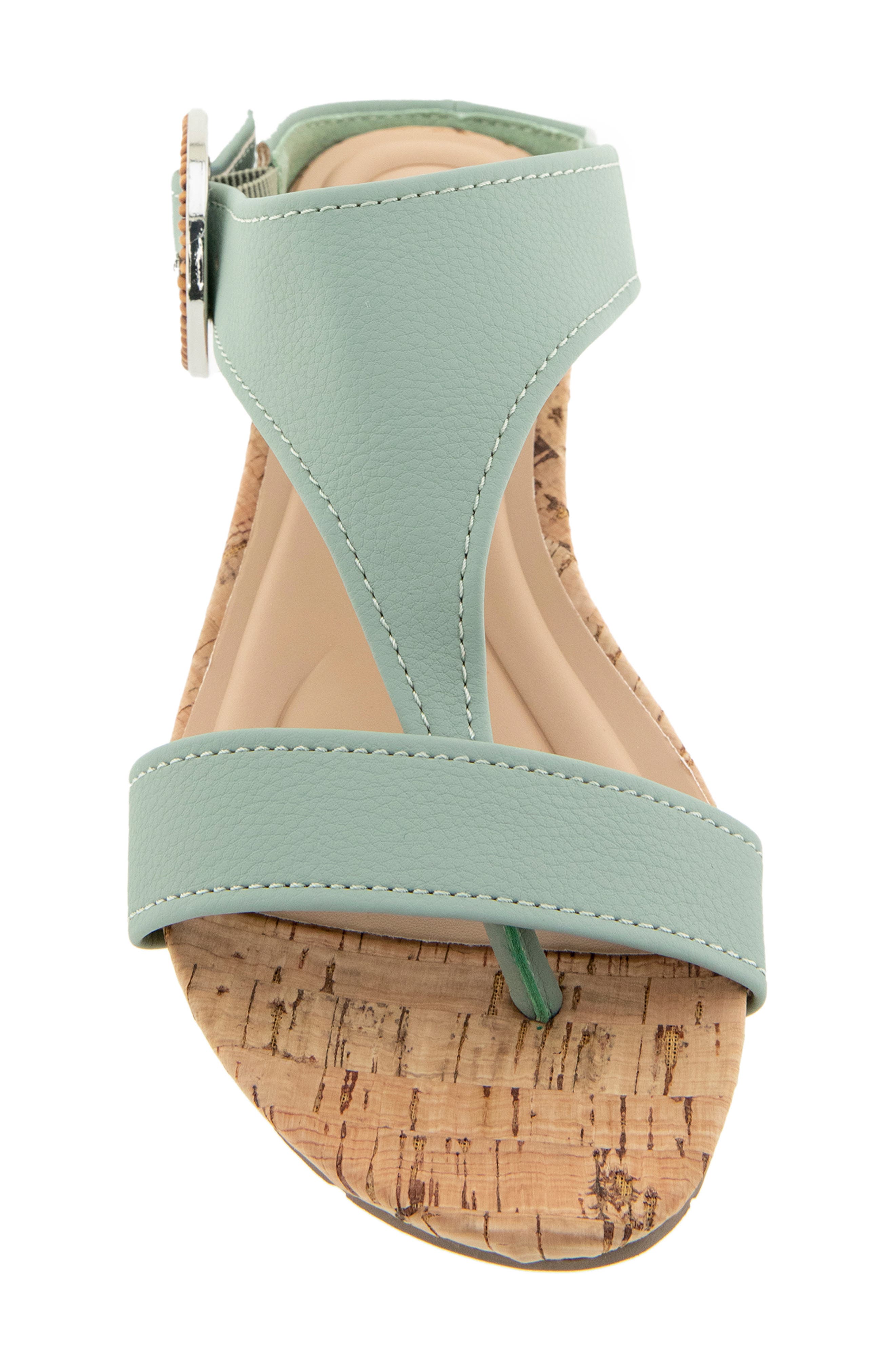 Great Buckle Slide Sandal, Alternate, color, SEAFOAM