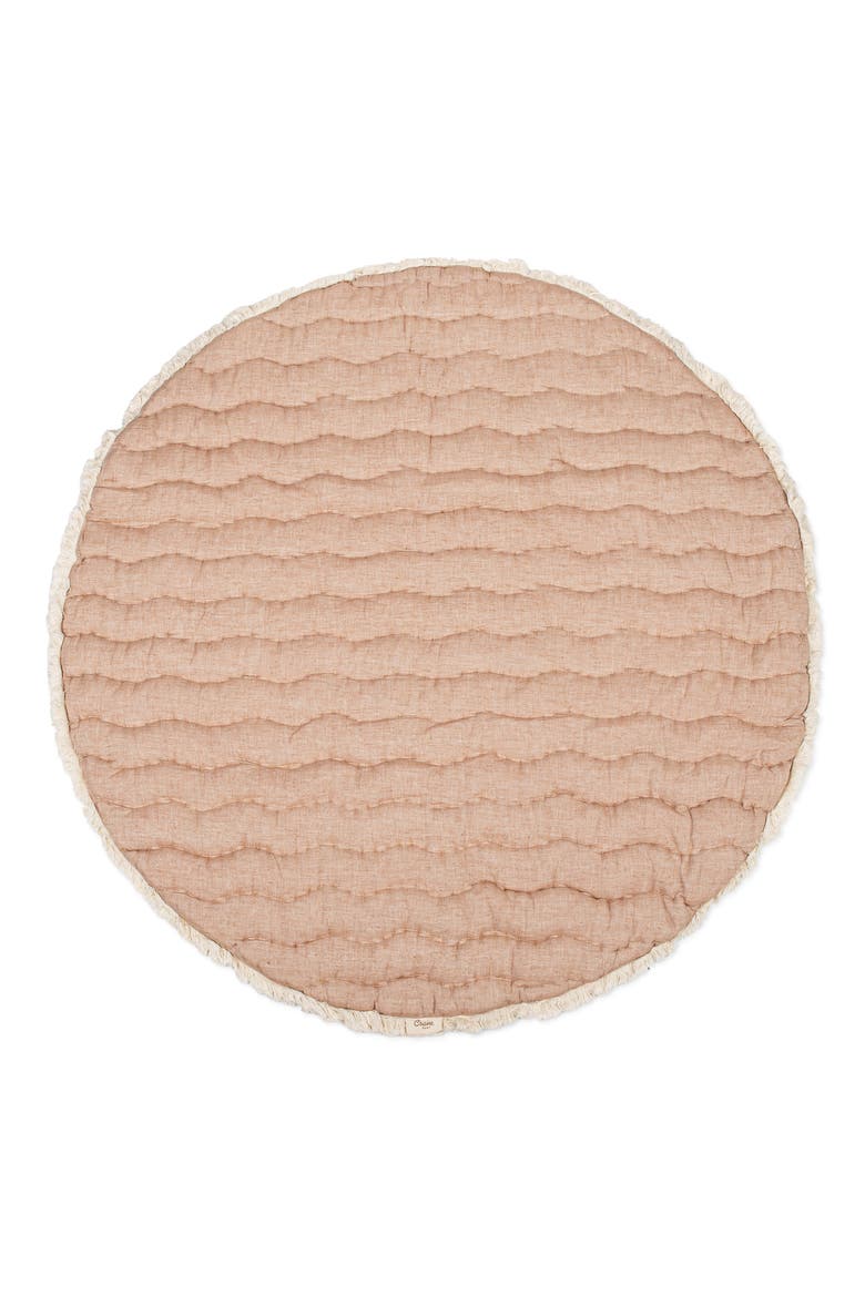 Quilted Cotton Baby Playmat, Alternate, color, BEIGE WOODLAND