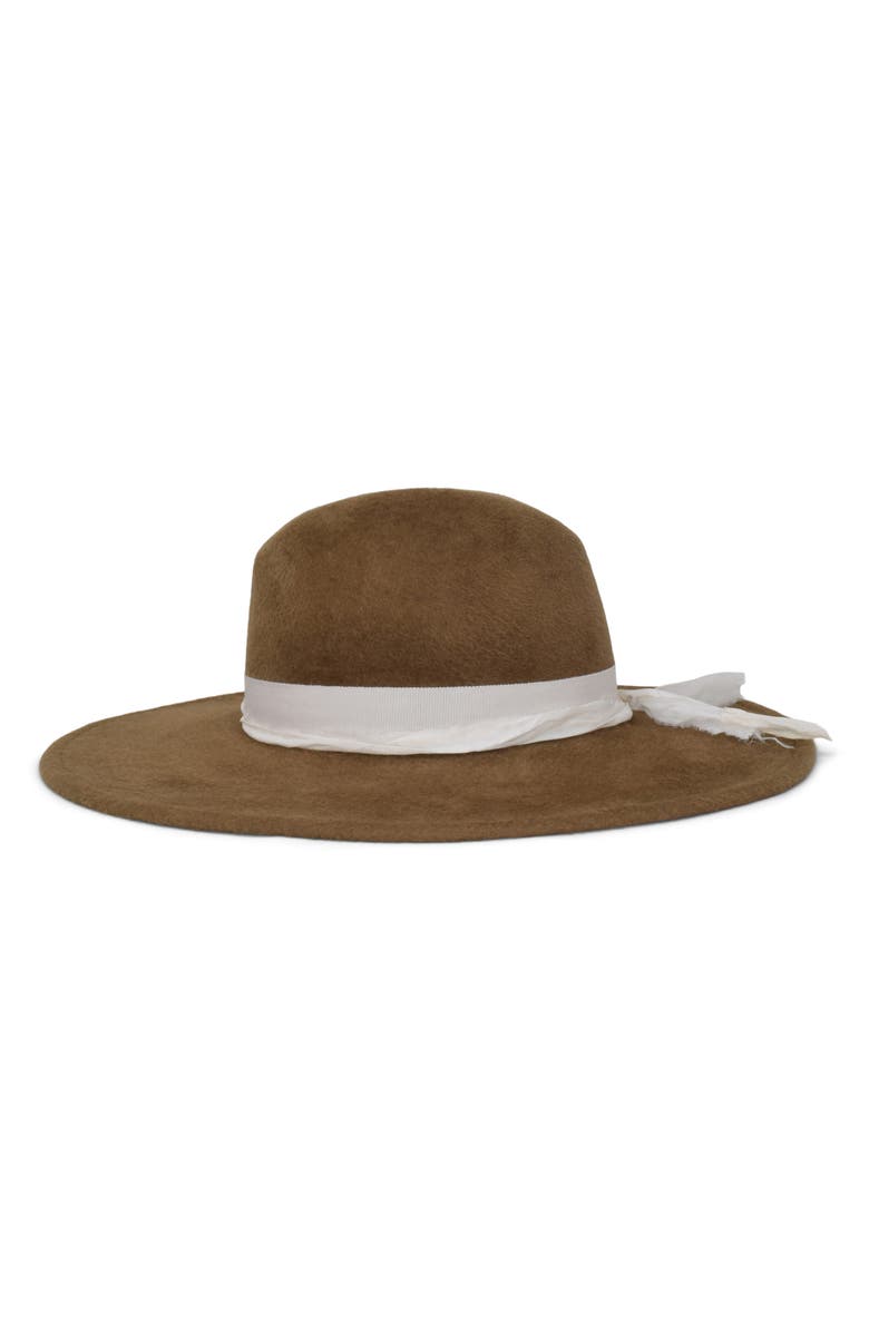 Gigi Burris Millinery Norma Rabbit Hair Felt Hat, Alternate, color, Walnut