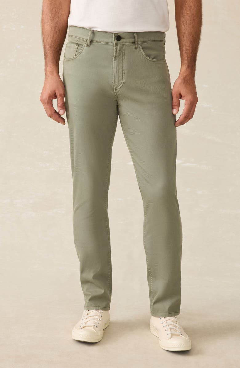 Faherty Comfort Twill 5-Pocket Pants, Alternate, color, Surplus Green