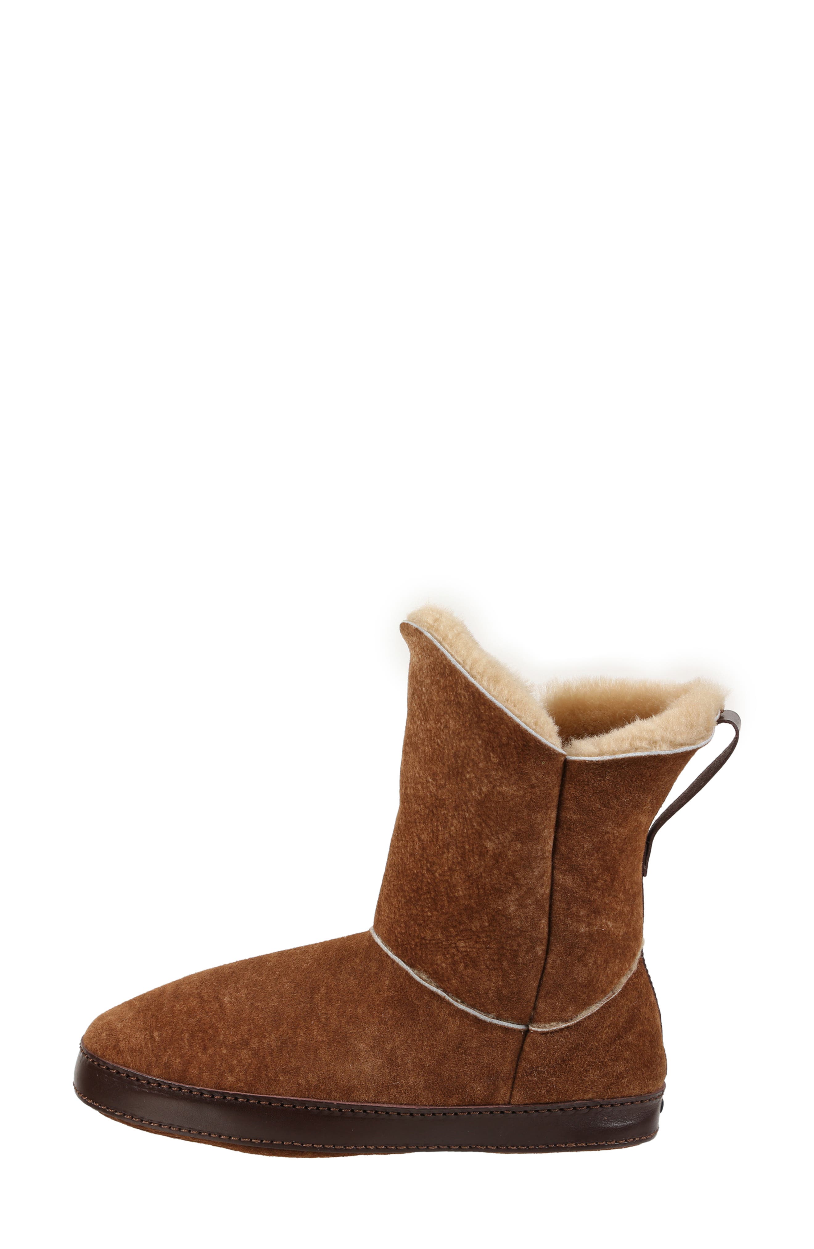 Ross & Snow Gemma Genuine Shearling Slipper Bootie, Alternate, color, 