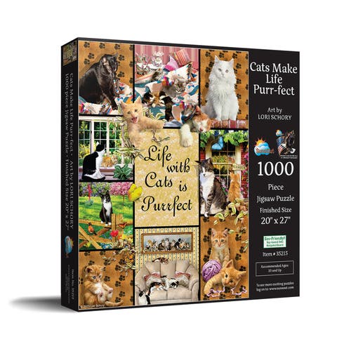 Cats Make Life Purr-fect 1000 piece Jigsaw Puzzle for Adults