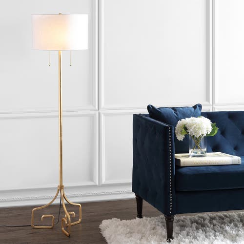 Jonathan Y Newman 61.5" Transitional Glam Metal Led Floor Lamp, Gold Painting In Gold Painting