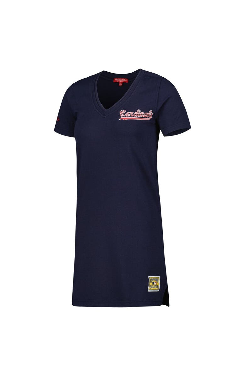 Mitchell & Ness Women's Mitchell & Ness Navy St. Louis Cardinals Cooperstown Collection V-Neck Dress, Alternate, color, Navy