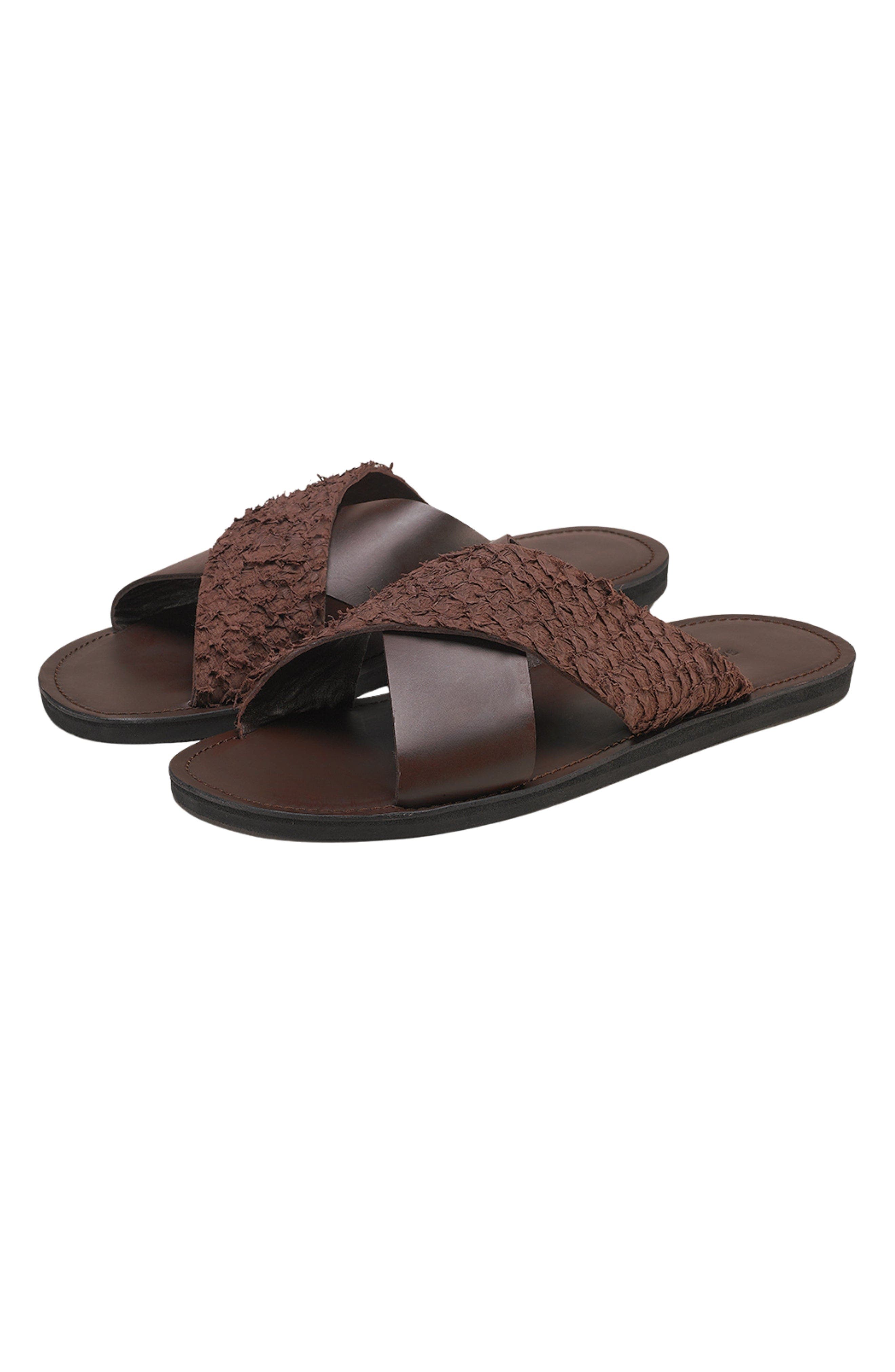 Pike Leather Sandal, Alternate, color, Mahogany