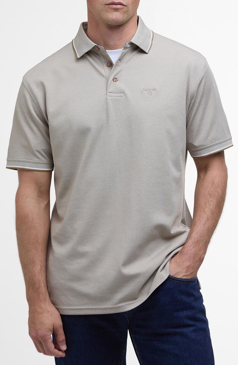 Barbour Heydon Performance Polo, Main, color, Military Brown