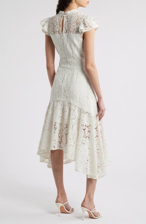 Chelsea28 Ruffle Cap Sleeve Lace Cocktail Dress In Ivory