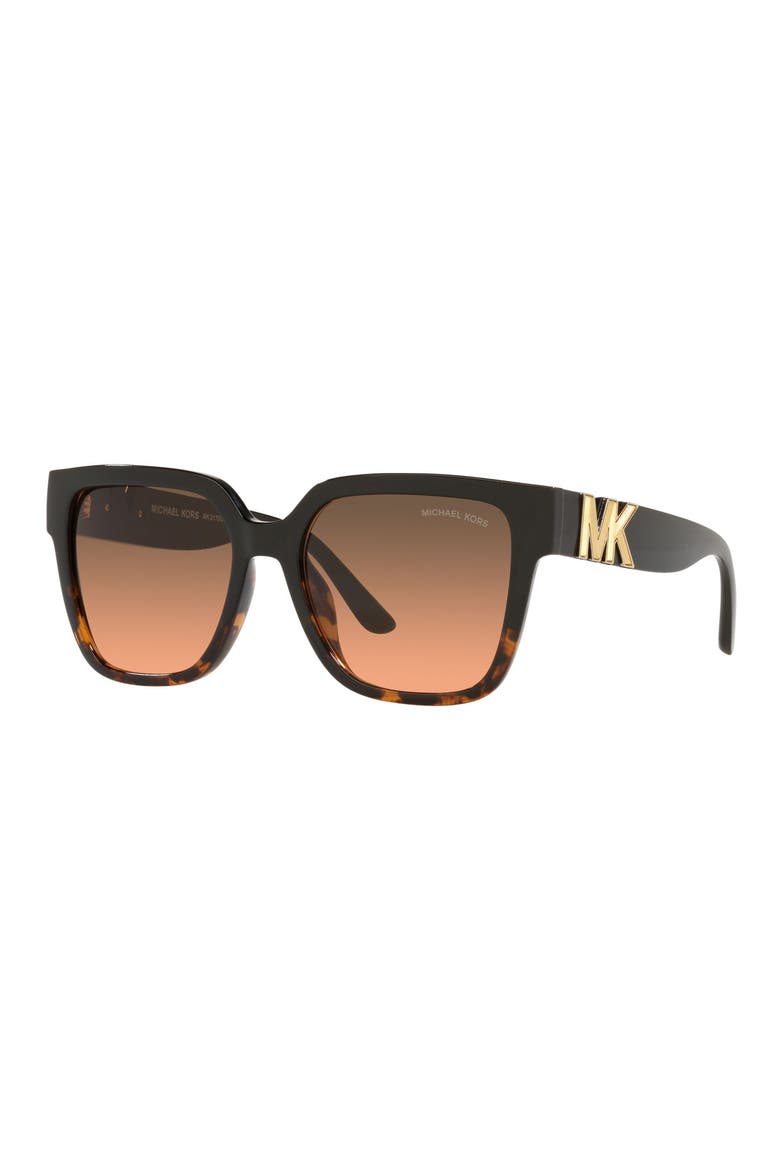 54mm Gradient Square Sunglasses, Alternate, color, BLACK DARK TORT/ GREY