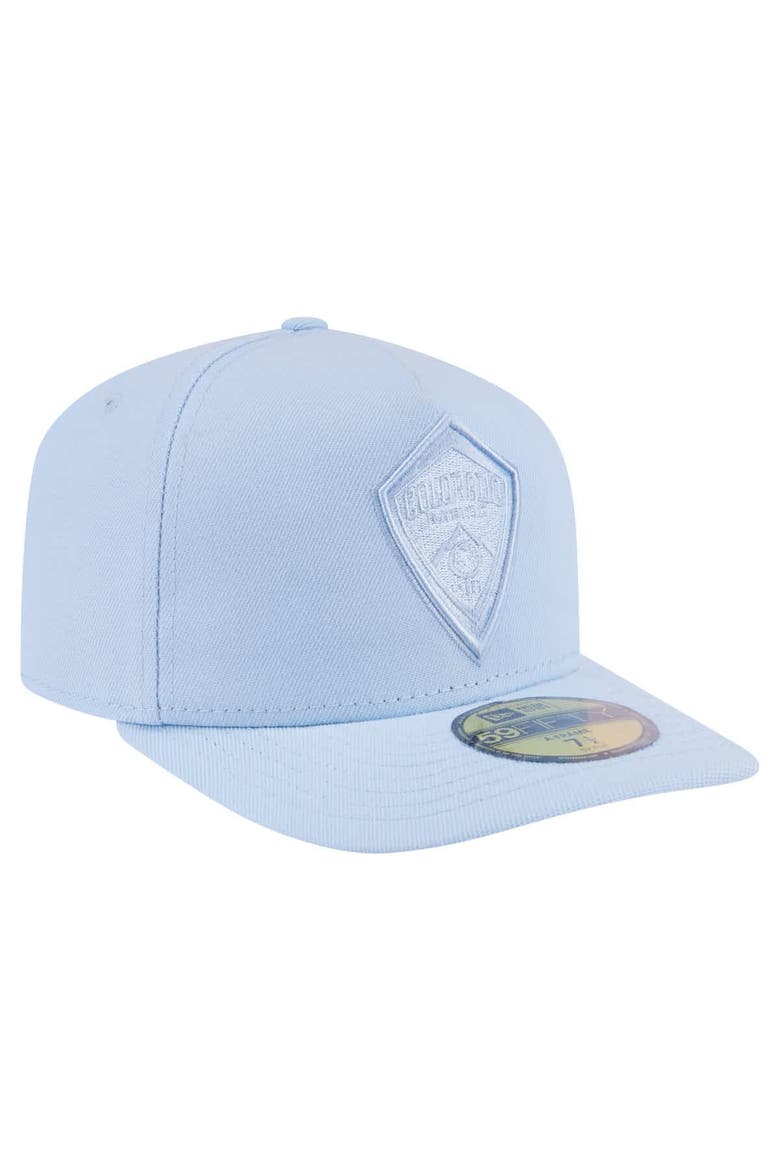 Men's New Era Light Blue Colorado Rapids Color Pack A-Frame 59FIFTY Fitted Hat, Alternate, color, Light Blue
