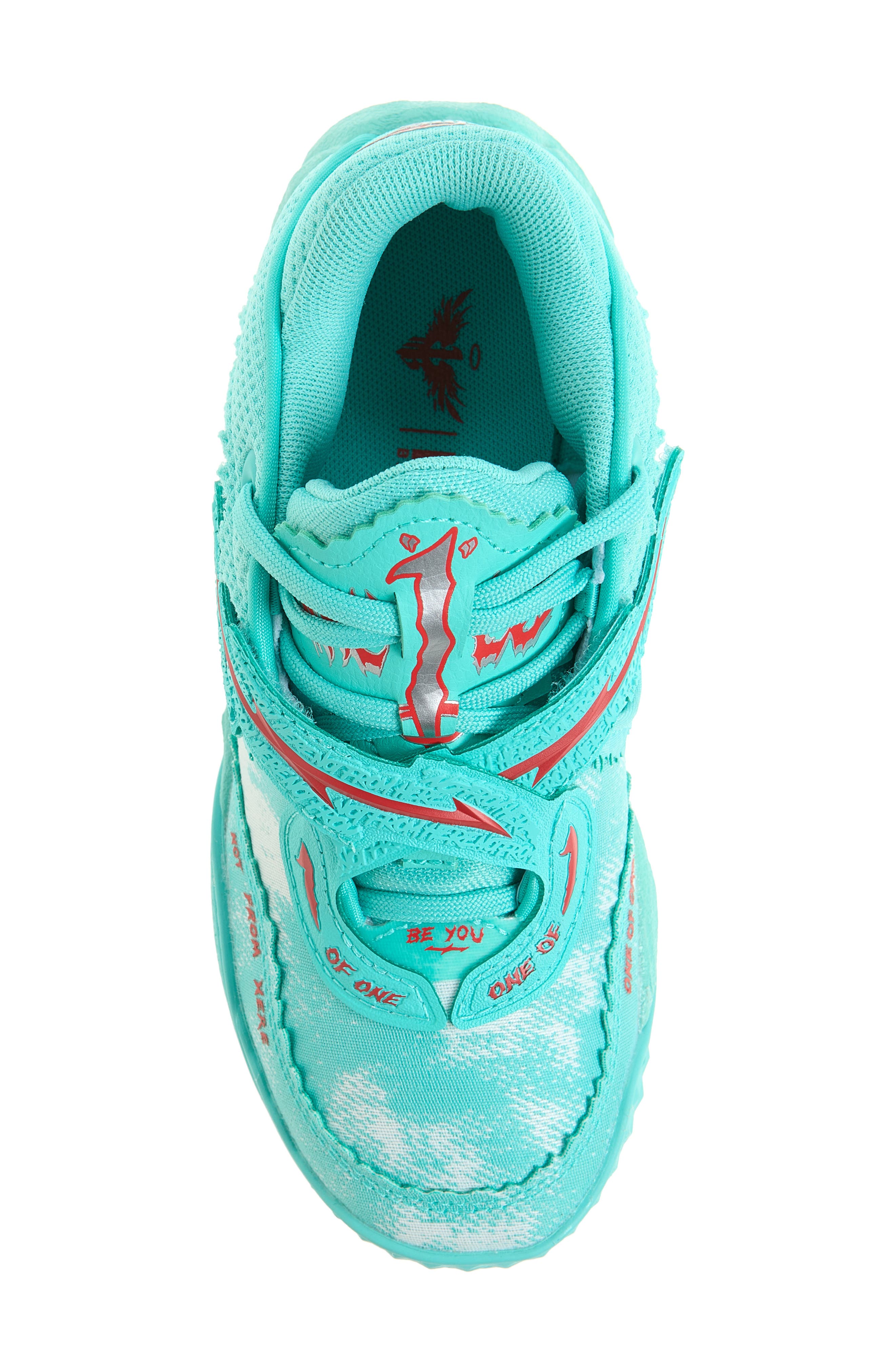 Kids' MB.05 Metallic Sneaker, Alternate, color, AQUATIC/ FOR ALL TIME RED