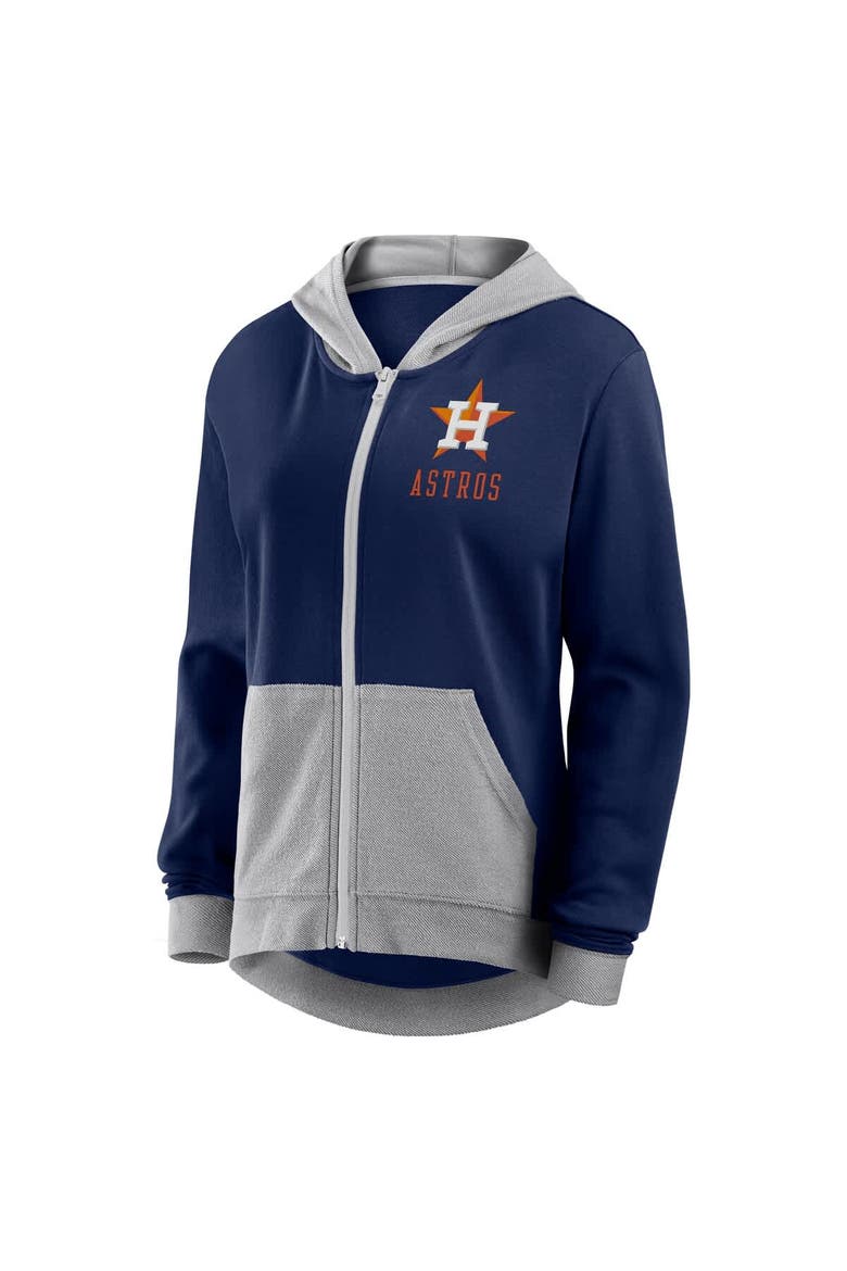 Women's Fanatics  Navy Houston Astros Hit It French Terry Full-Zip Hoodie, Alternate, color, Navy