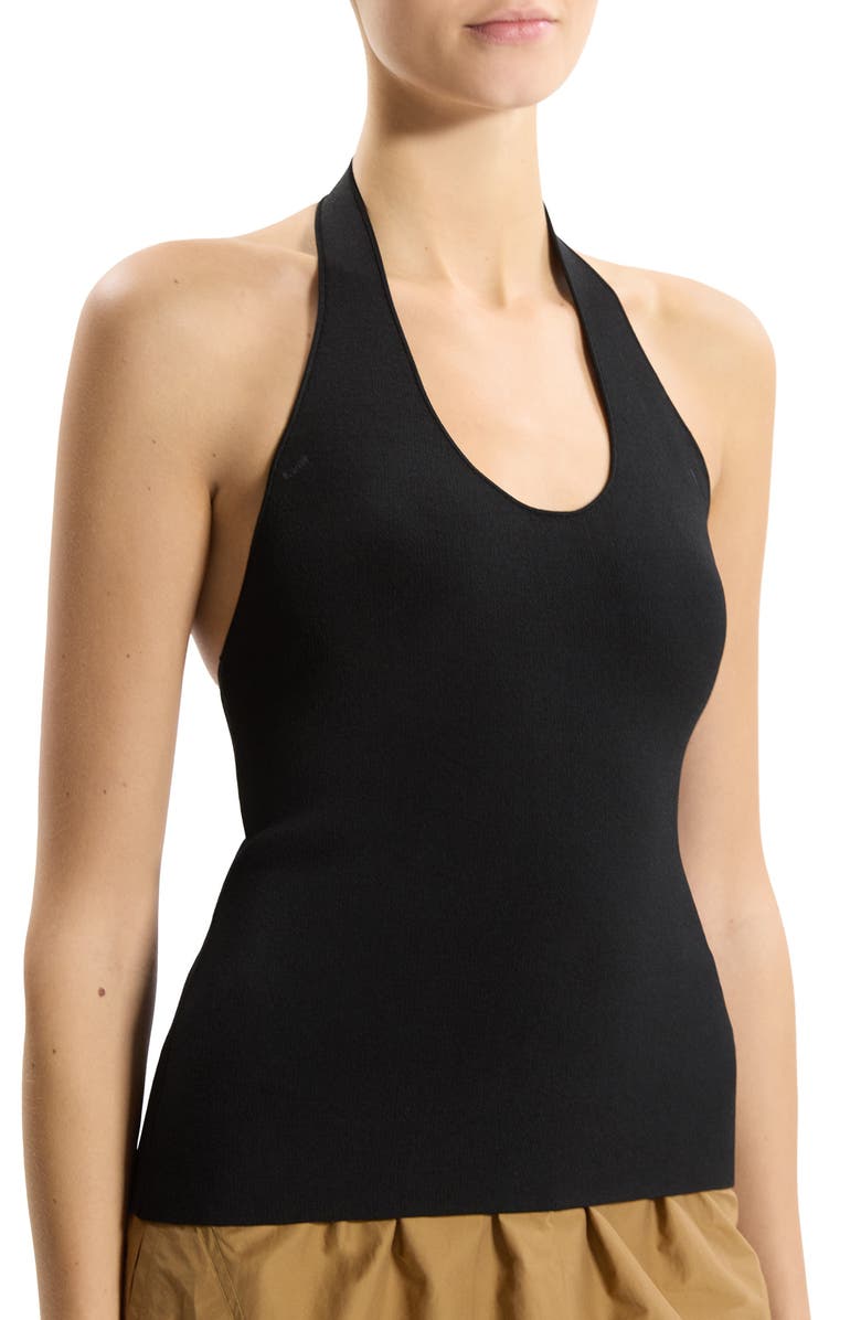 Theory Halter Knit Tank, Alternate, color, Black - 001