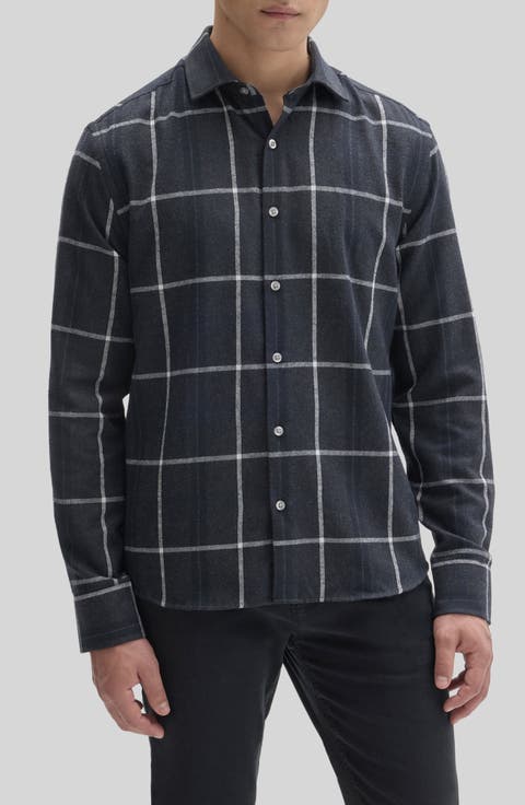 Jakin Windowpane Button Front Shirt