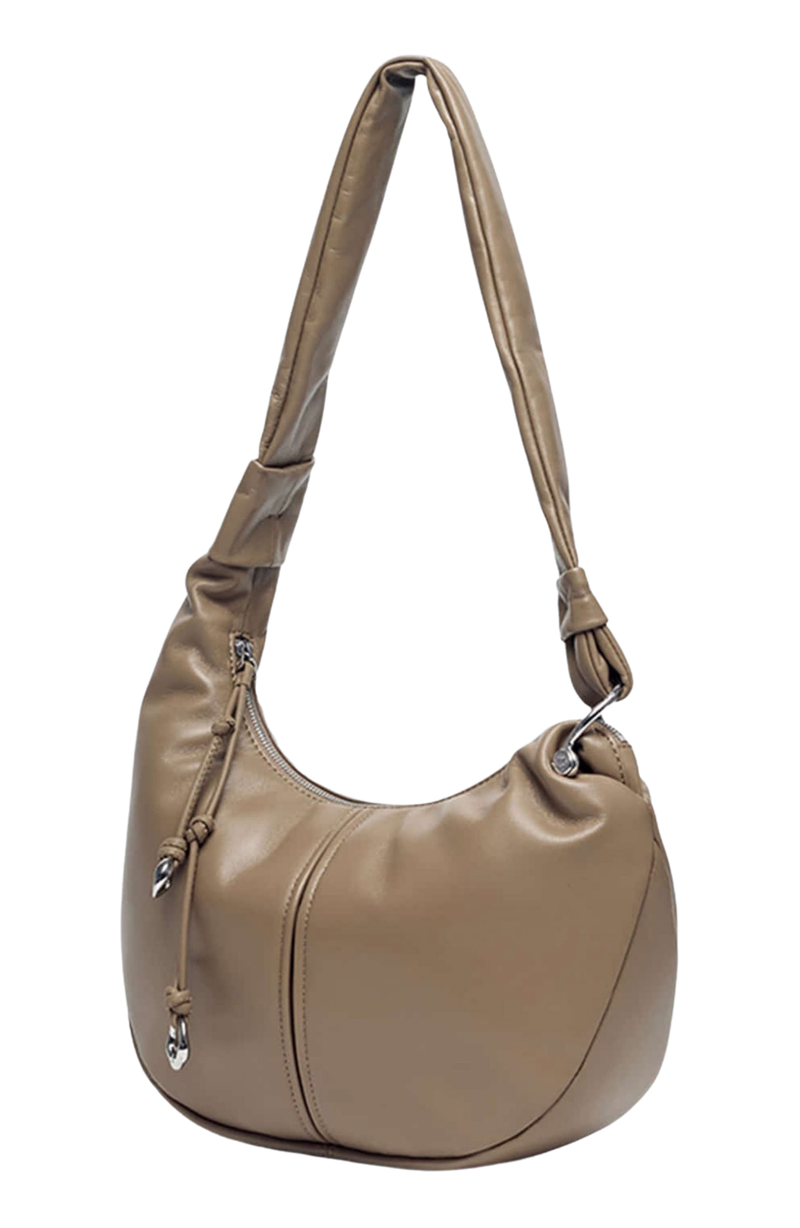 Becca Leather Shoulder Bag, Alternate, color, LIGHT KHAKI