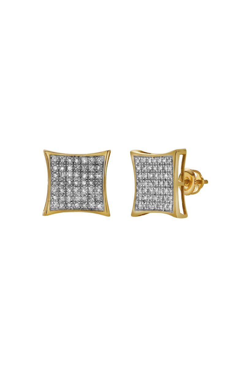 LuvMyJewelry Garoa 10K Yellow Gold Diamond Unisex Earrings - 0.35 Cts, Main, color, 10K Yellow Gold