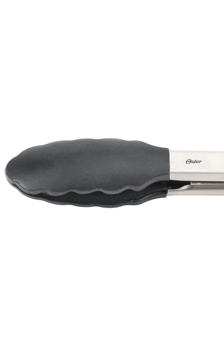 OSTER Baldwyn 3 Piece Stainless Steel Kitchen Tongs Set, Alternate, color, Black