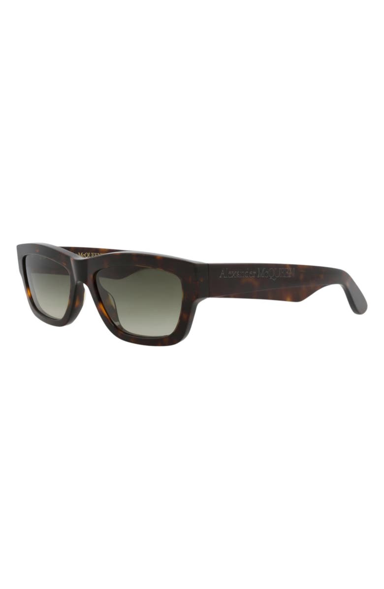 McQueen 56mm Square Sunglasses, Alternate, color, Havana Havana Green