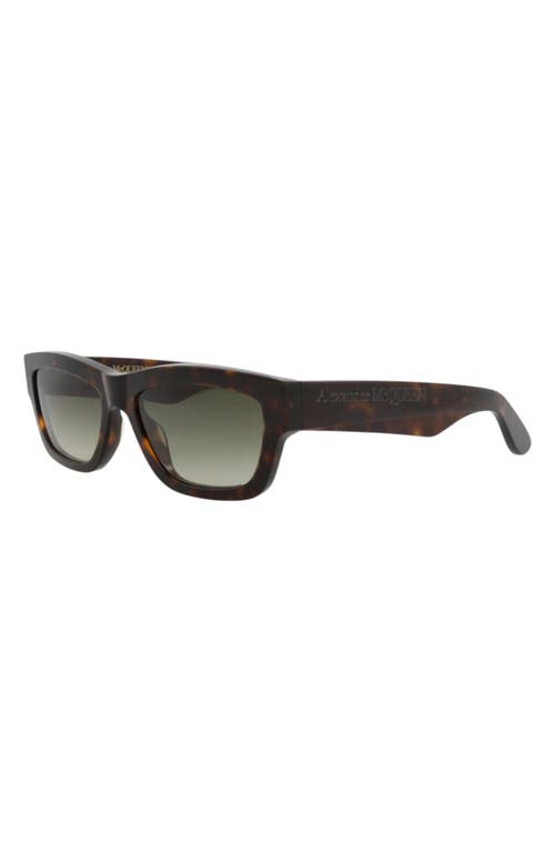 Alexander Mcqueen Mcqueen 56mm Square Sunglasses In Green
