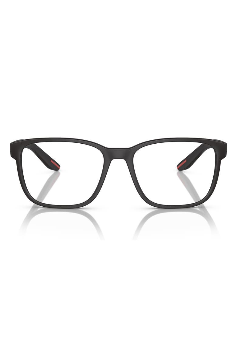 Prada Linea Rossa 55mm Pillow Optical Glasses, Main, color, Matte Ghisa