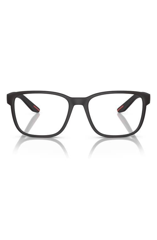 Prada Linea Rossa 55mm Pillow Optical Glasses In Matte Ghisa