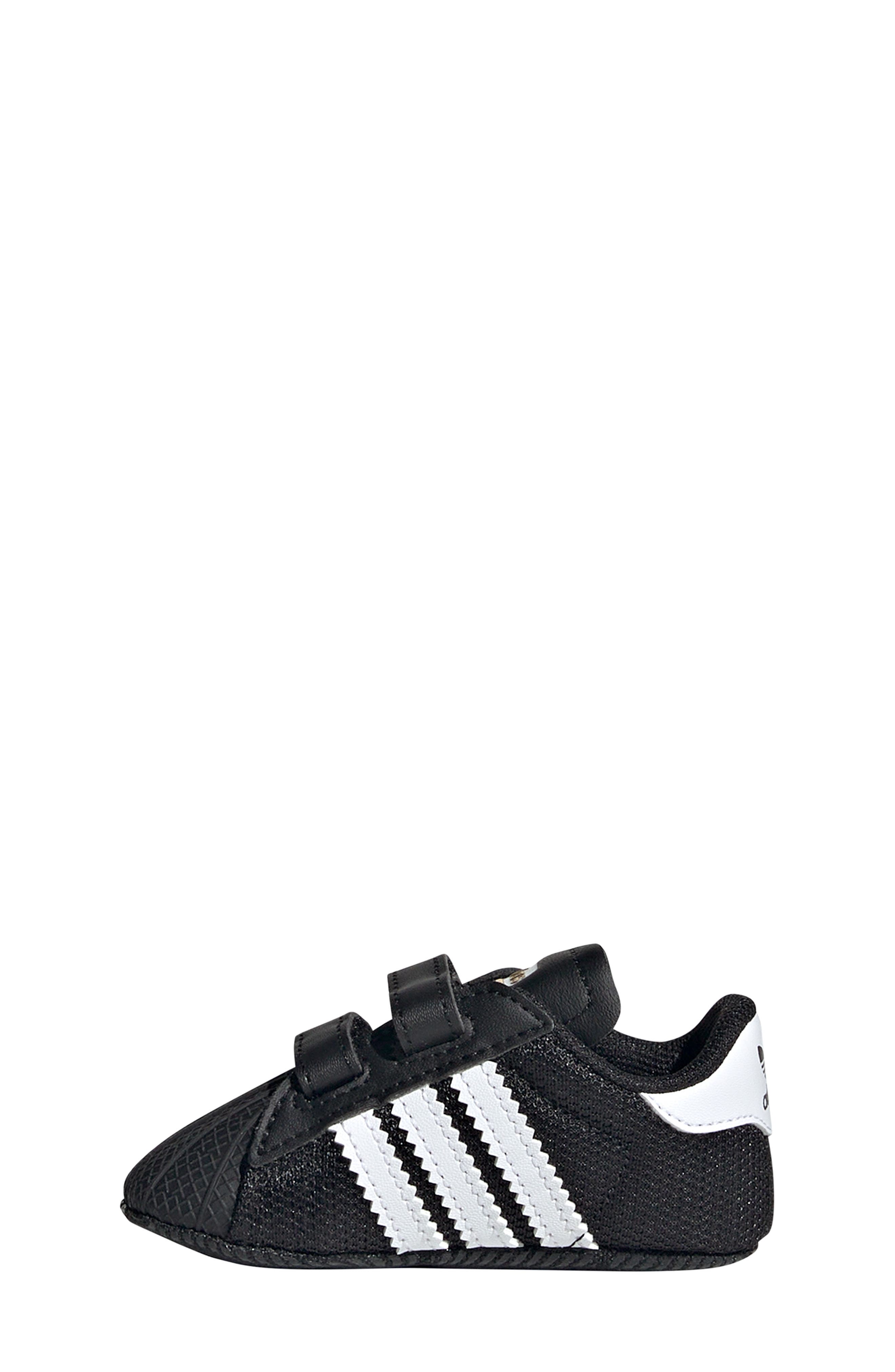 adidas Kids' Superstar Crib Shoe, Alternate, color, Black/ White/ Gold Metallic